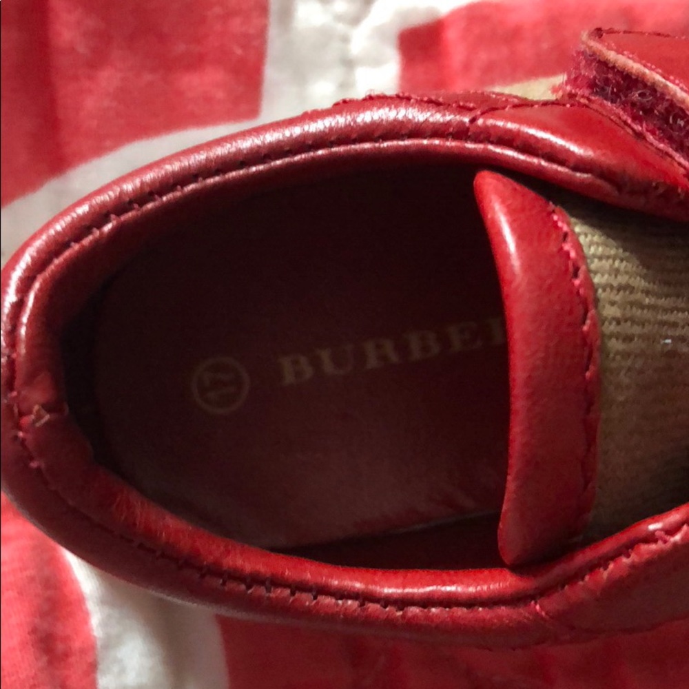 Burberry Trimmed Leather Sneakers